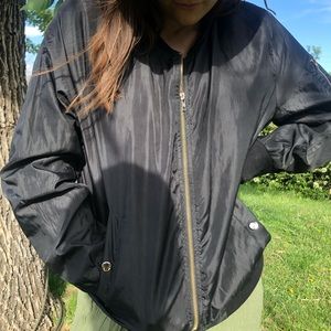 Black Bomber Jacket - Basic Black Jacket